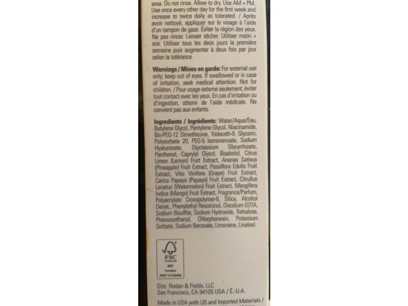 Rodan + Fields Intensive Brightening Toner, Reverse, 2, 4.2 fl oz/125 mL