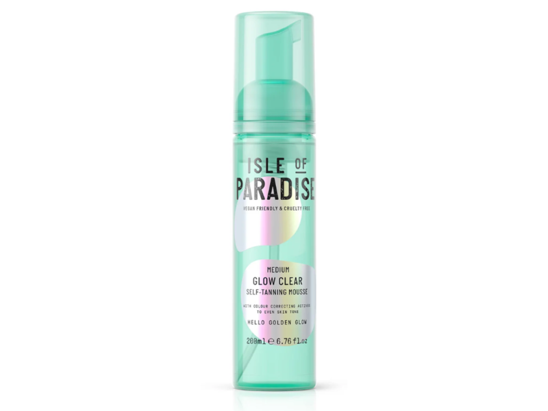 Isle Of Paradise Glow Clear Self Tanning Mousse, Medium, 6.76 fl oz/200 mL