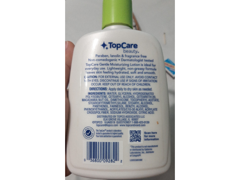 TopCare Moisturizing Lotion, Fragrance Free, 16 fl oz/473 mL