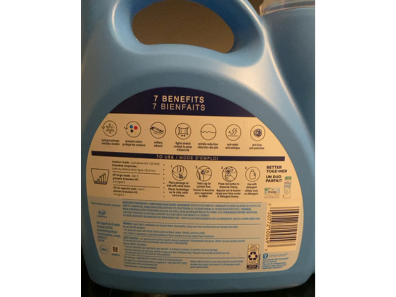 Downy Fabric Conditioner, Cool Cotton, 190 Loads, 140 fl oz/4.16 L
