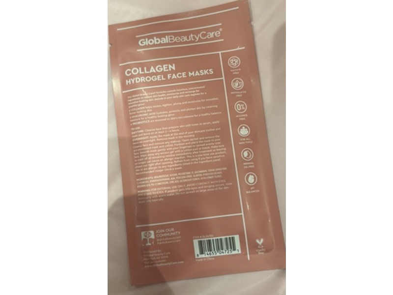 Global Beauty Care Collagen Hydrogel Face Mask, 1 oz/30 g