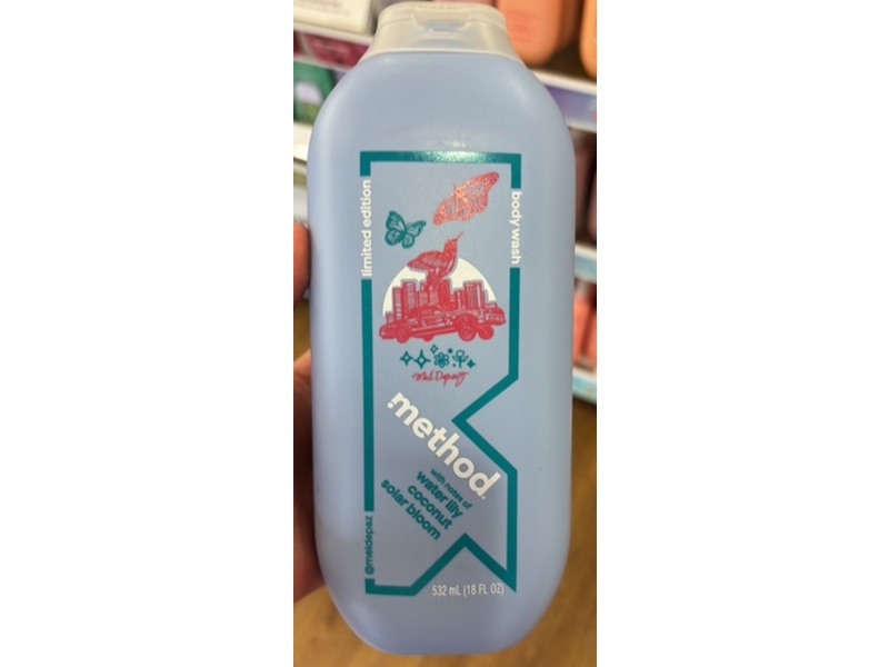 Method Body Wash, Water Lily Coconut Solar Bloom, 18 fl oz/532 mL