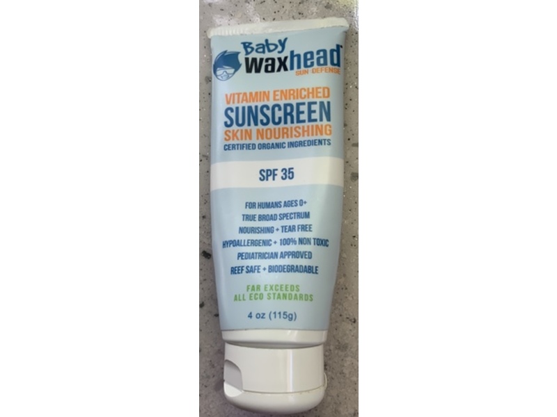 Waxhead Sun Defence Skin Nourishing Baby Sunscreen, SPF 35, 4 0z/115 g