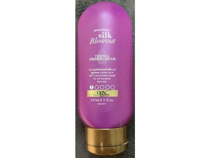 OGX Protecting + Silk Blowout Thermal Primer Cream, 5 fl oz/147 mL