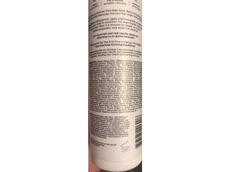 Overtone Extreme Purple Daily Conditioner, 8 fl oz/237 mL