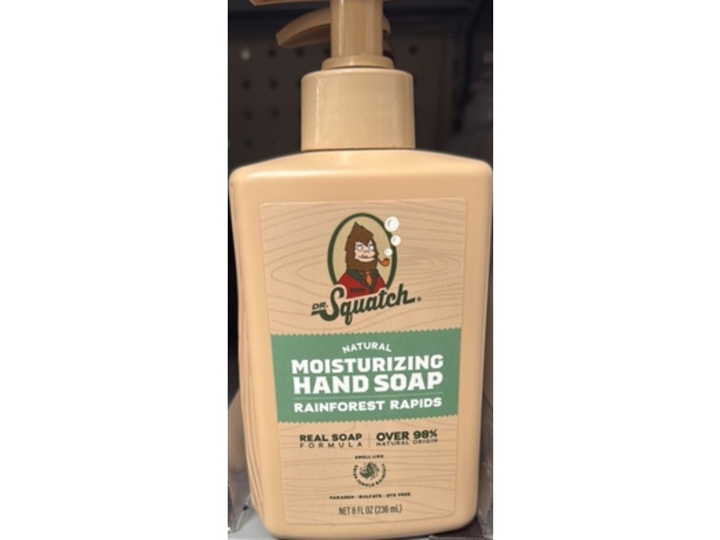 Dr. Squatch Natural Moisturizing Hand Soap, Rainforest Rapids, 8 fl oz/236 mL