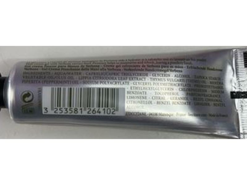 L'Occitane En Provence Verveine Cooling Hand Cream Gel, 1 oz/ 30 mL