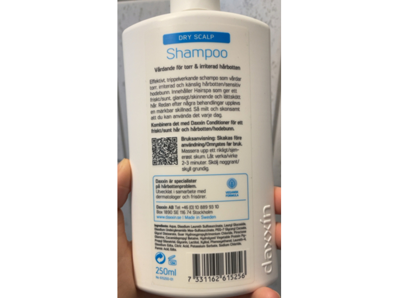 Daxxin of Sweden, Shampoo, Dry Scalp, 250 mL