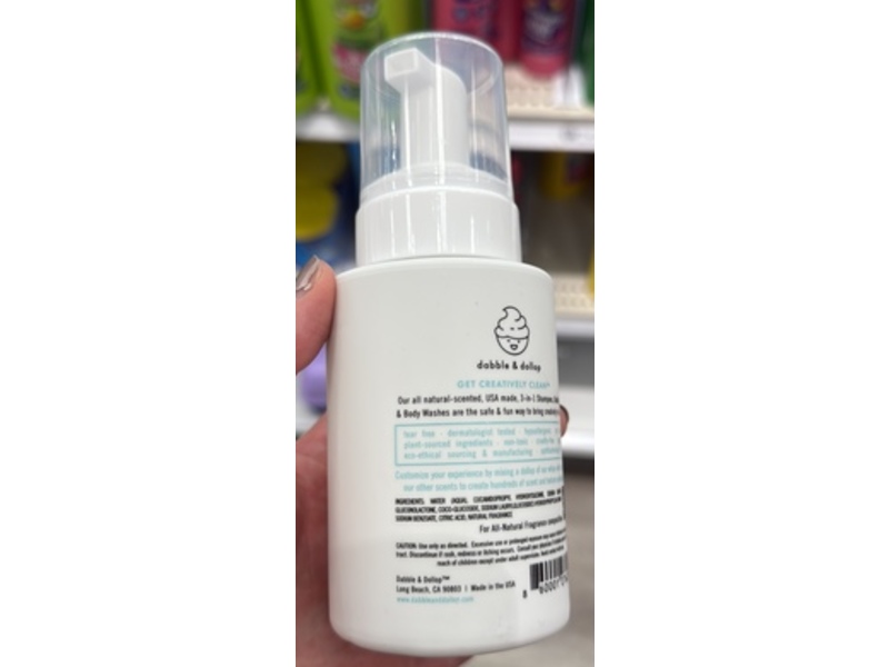 Dabble & Dollop Bubble Bath + Body Wash & Shampoo, Vanilla Whip, 8 fl oz/237 mL, Pack Of 2