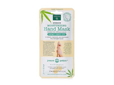 Earth Therapeutics Moisturizing Hand Mask, Hemp Seed Oil, 0.54 fl oz/16 mL
