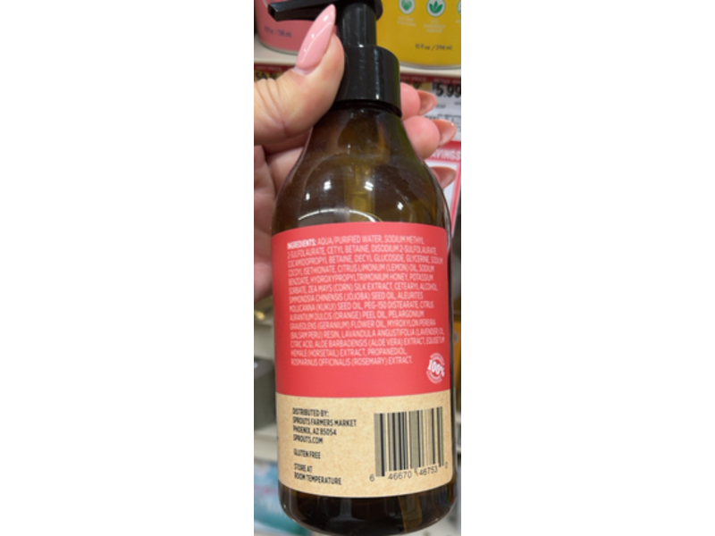 Sprouts Moisturizing Hand Wash, Cherry Almond, 12 fl oz/355 mL