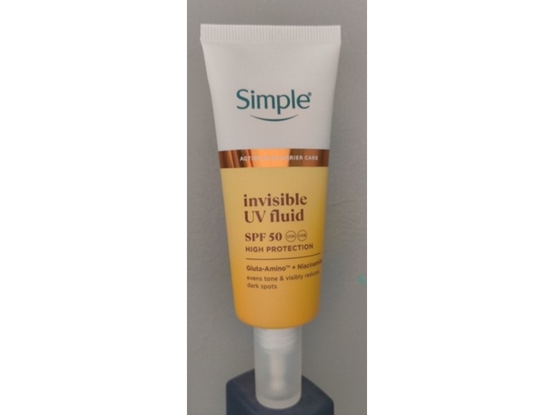 Simple Invisible UV Fluid Sunscreen, SPF 50,