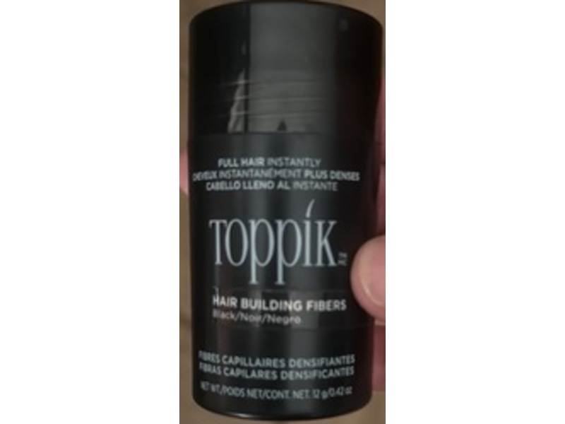 Toppik Hair Building Fiber, Black, 0.42 fl oz/12 g