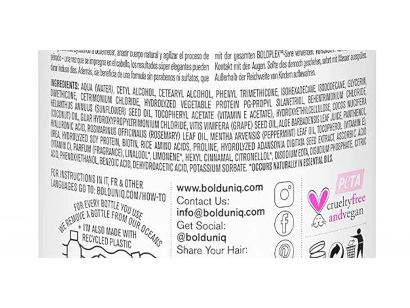 Bold Uniq Boldplex Bond Smoothing Serum, 5.9 fl oz/175 mL