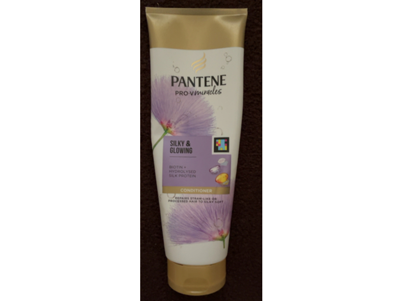 Pantene Pro V Miracles Silky & Glowing Conditioner, Biotin + Hydrolysed Silk Protein, 275 mL