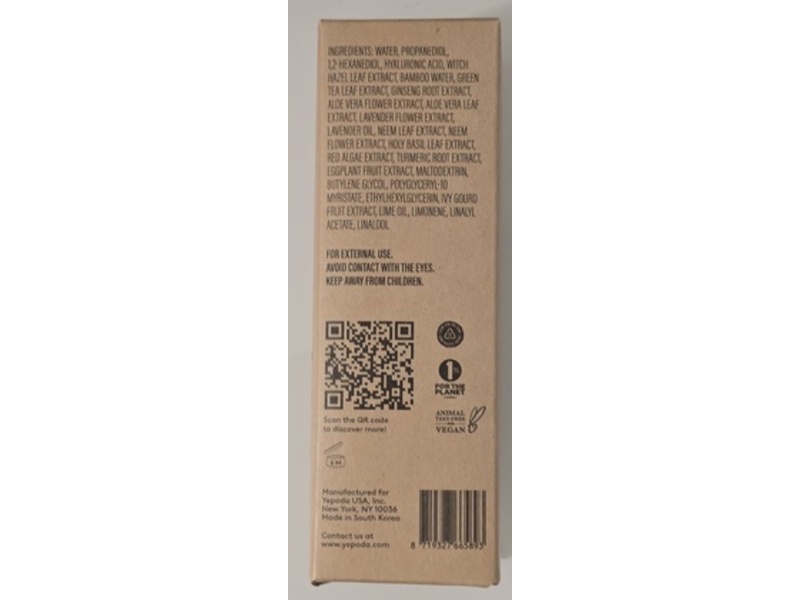 Yepoda The Mist Have Face Mist, Hyaluronic Acid + Lavender, 0.67 fl oz/20 mL