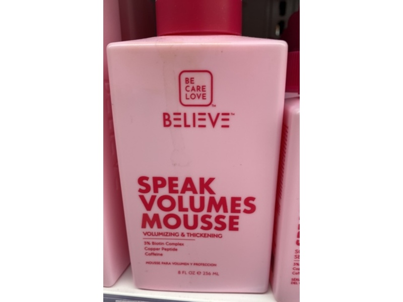 Be Care Love Beleve Speak Volumes Mousse, 8 fl oz/236 mL