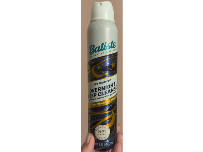 Batiste Overnight Hair Refresher Shampoo, Charcoal, 4.23 oz/120 g