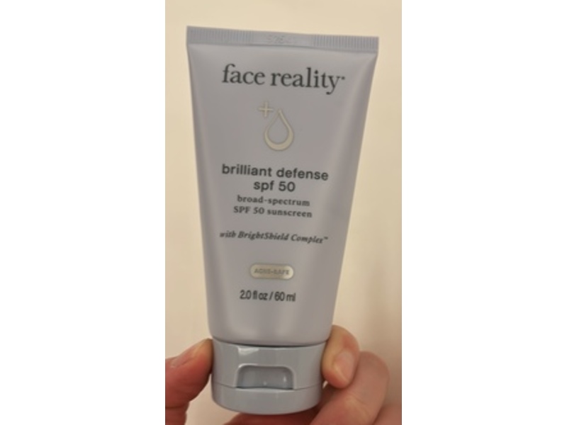 Face Reality Brilliant Defense Broad-Spectrum Sunscreen, SPF 50, Bright Sheild Complex, 2.0 fl oz/60 mL
