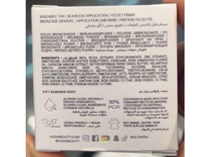 Huda Beauty Glo Wish Soft Radiance Bronzing Powder, 04 Deep Tan, 0.10 oz/3 g