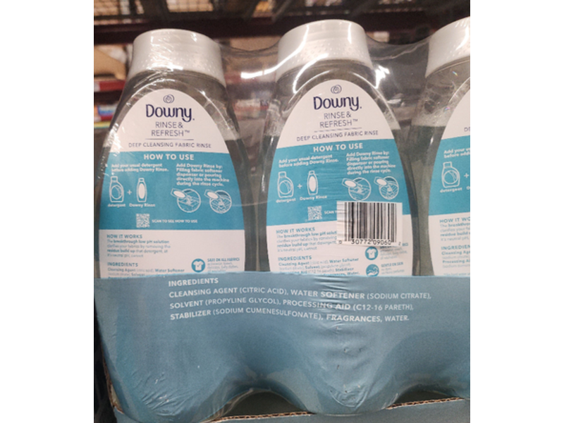 Downy Rinse & Refresh Soft Fabrics, Cool Cotton, 3 Pack