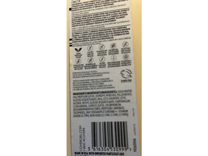 Covergirl Clean Invisible Concealer, 140 Natural Beige, 0.23 fl oz