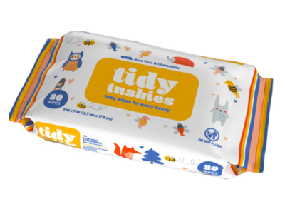 Tidy Tushies Baby Wipes, Aloe Vera & Chamomile, 80 Count