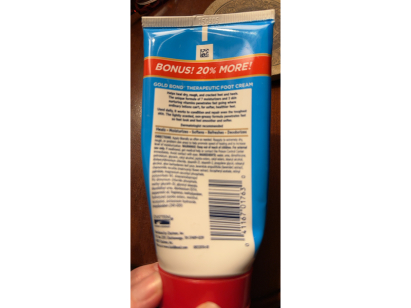 Gold Bond Triple Action Relief Foot Cream, 4.8 oz/136 g