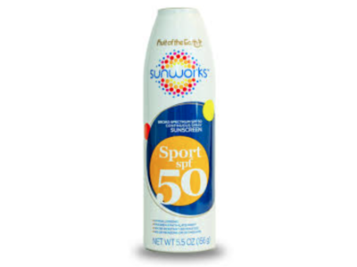 Fruit Of The Earth Sunworks Sport Spray Sunscreen, SPF 50, 5.5 fl oz/156 g