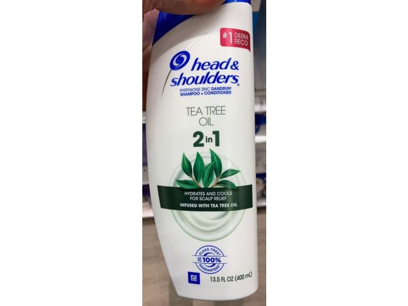 Head & Shoulders 2 In 1 Dandruff Shampoo + Conditioner, Tea Tree Oil, 13.5 fl oz/400 mL