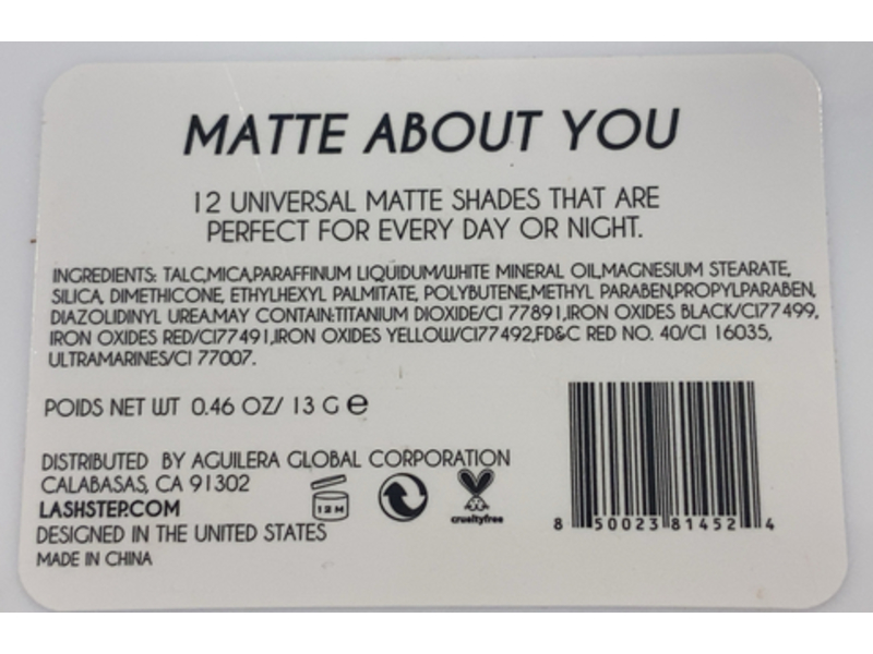 Lash Step Matte Eyeshadow Palette, 0.56 oz/16 g