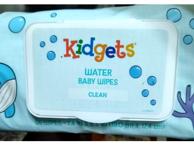 Kidgets Water Baby Wipes, Clean, 56 Count
