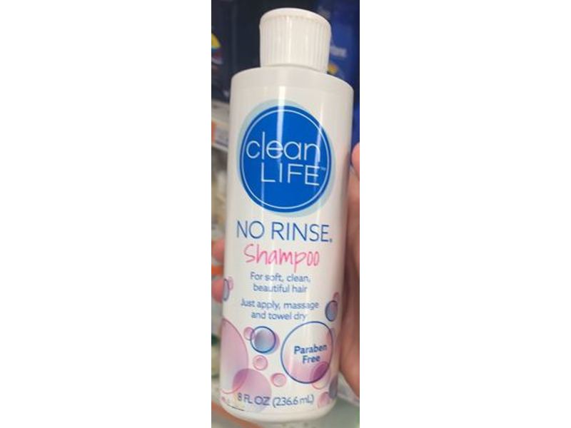 Clean Life No Rinse Shampoo, Paraben Free, 8 fl oz/236.6 mL