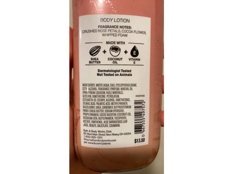Bath & Body Works 24 Hour Moisture Body Lotion, Whipped Rose Latte, 8 fl oz/236 mL