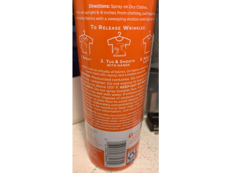 Bounce Rapid Touch-Up 3 In 1 Clothing Spray, Wrinkle Releaser, 9.7 fl oz/275 g