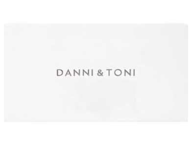 Danni & Toni Semi Cured Classic French Tip Gel Nail Strips, Crystal Frost, 28 Count