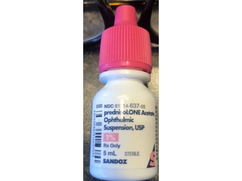 Prednisolone Acetate Ophthalmic Suspension Us 1%, 5mL Sandoz (RX)