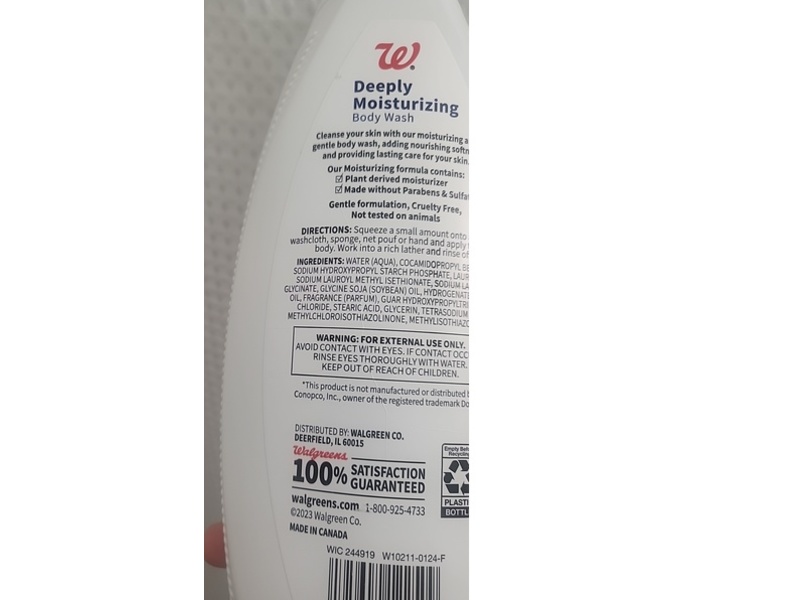 Walgreens Deeply Moisturizing Body Wash, 22 fl oz/651 mL