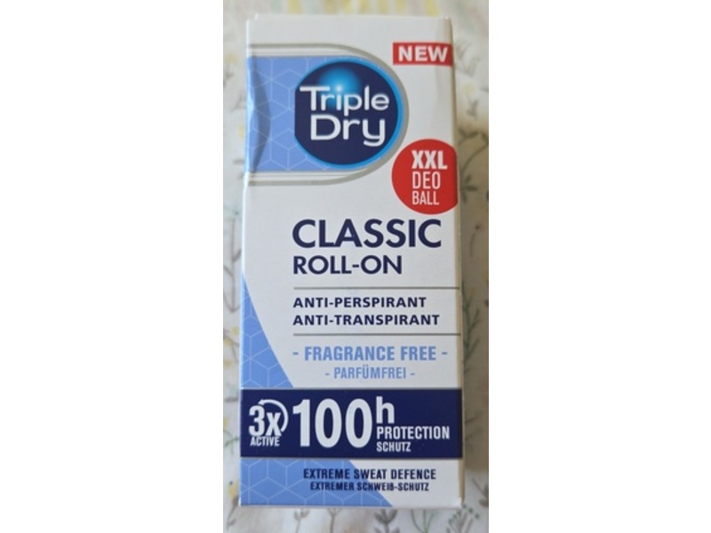 Triple Dry Anti-Perspirant Roll-On, Classic, 50 mL