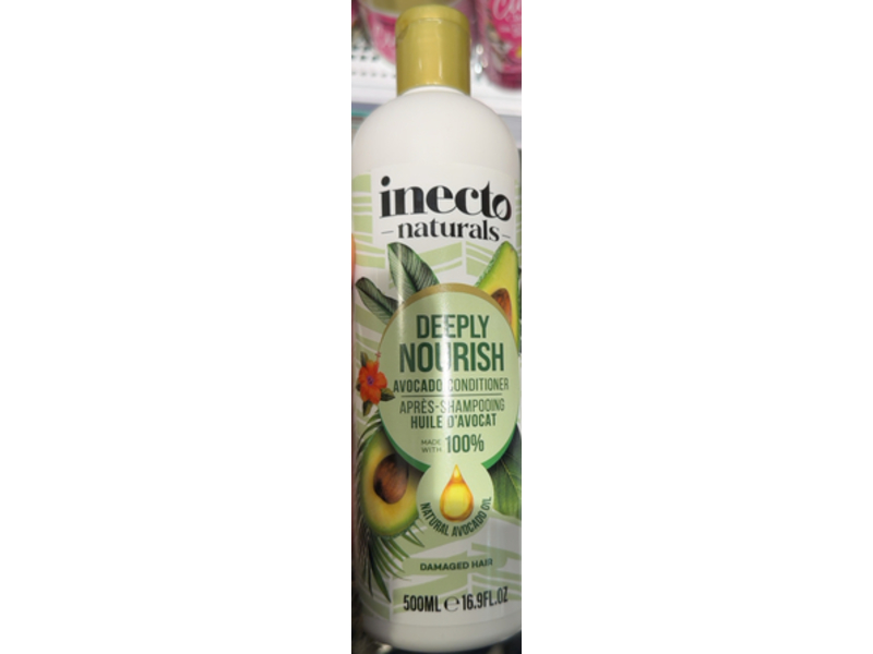 inecto Naturals Deeply Nourish Conditioner, Avacado, 16.9 fl oz/500 mL