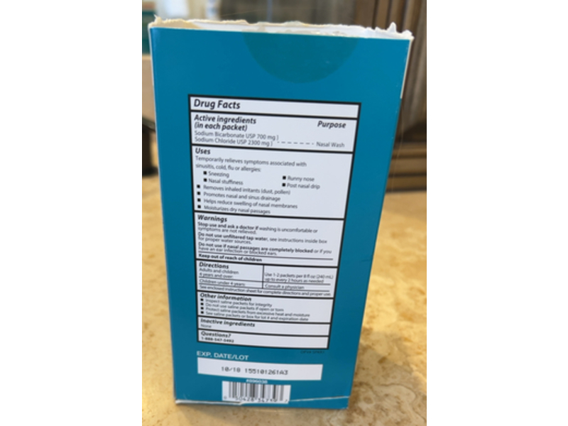 CVS Health Saline Packets Sinus Wash Refills, 0.1 oz, 100 Count