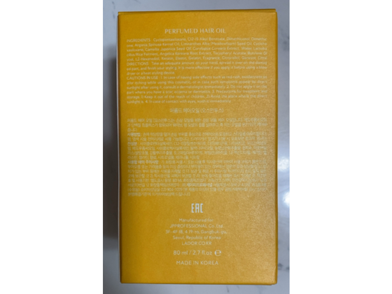 La'dor Perfumed Hair Oil, 03 Osmanthus, 2.7 fl oz/80 mL