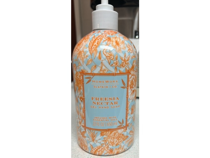 Slatkin + Co. Gel Hand Soap, Freesia Nectar, 22 fl oz/650 mL
