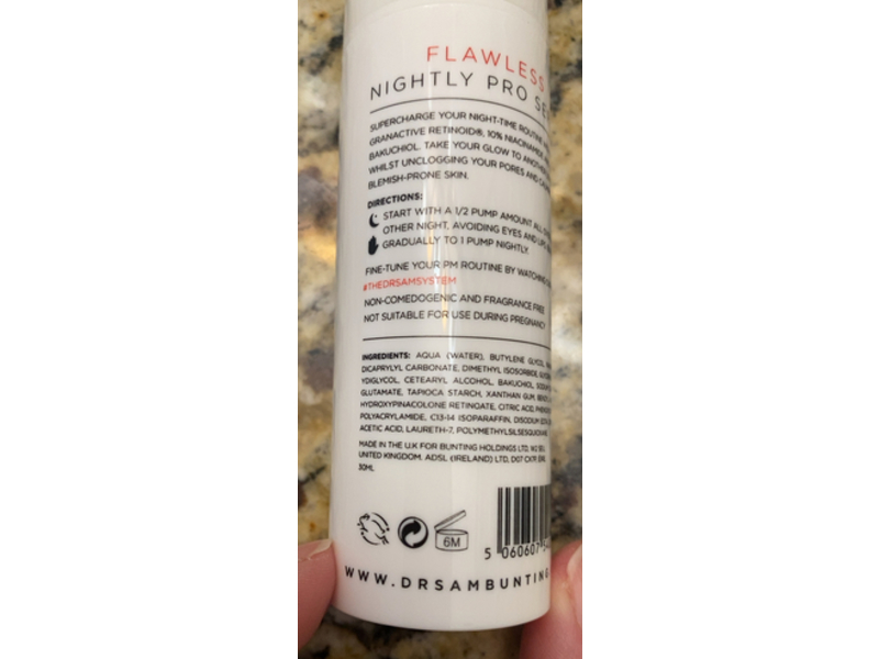 Dr Sam's Flawless Nightly Pro Serum, 1.0 fl oz/30 mL