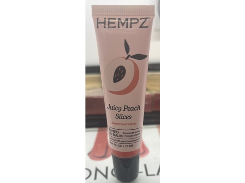 Hempz Tinted Lip Balm, Juicy Peach Slices, 0.44 fl oz/13 mL