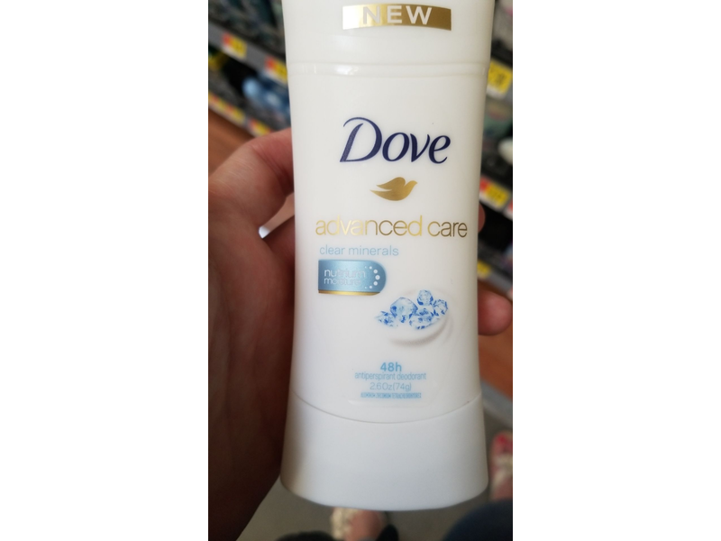 Dove Advanced Care Antiperspirant Deodorant, Clear Minerals, 2.6 oz/74 g