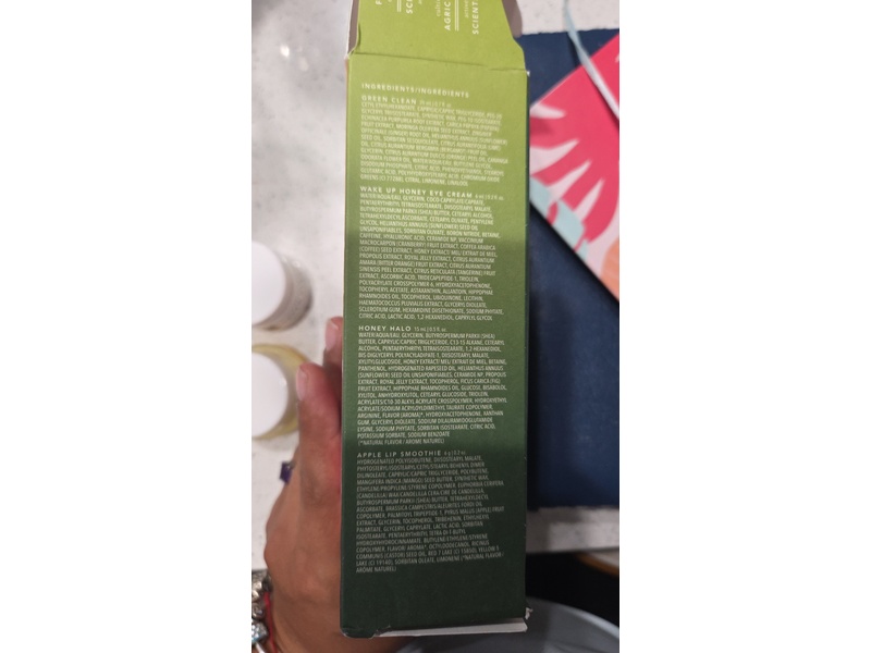 Farmacy Green Clean Cleansing Balm, Wake Up Honey Eye Cream, Honey Halo Face Moisturizer + Lip Smoothie Skin Care Set