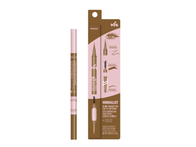 Miniso Minimalist 3 -In-1 Eye & Brow Makeup Pen, 04 Taupe Gray, 0.012 fl oz/0.1 g