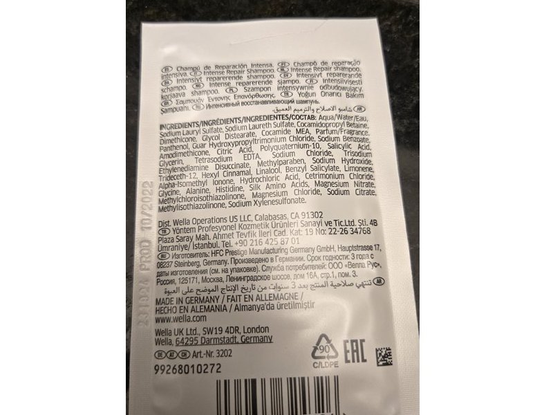 Wella Professionals Fusion Intense Repair Shampoo, 0.5 fl oz/15 mL