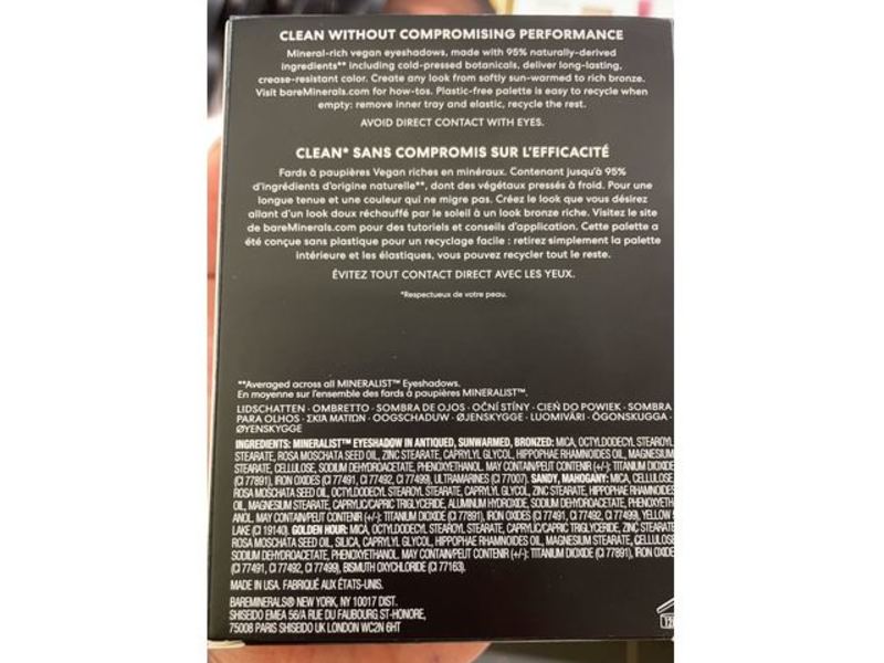 Bareminerals Mineralist Eyeshadow Palette, Sunlit, 0.4 oz/1.3 g